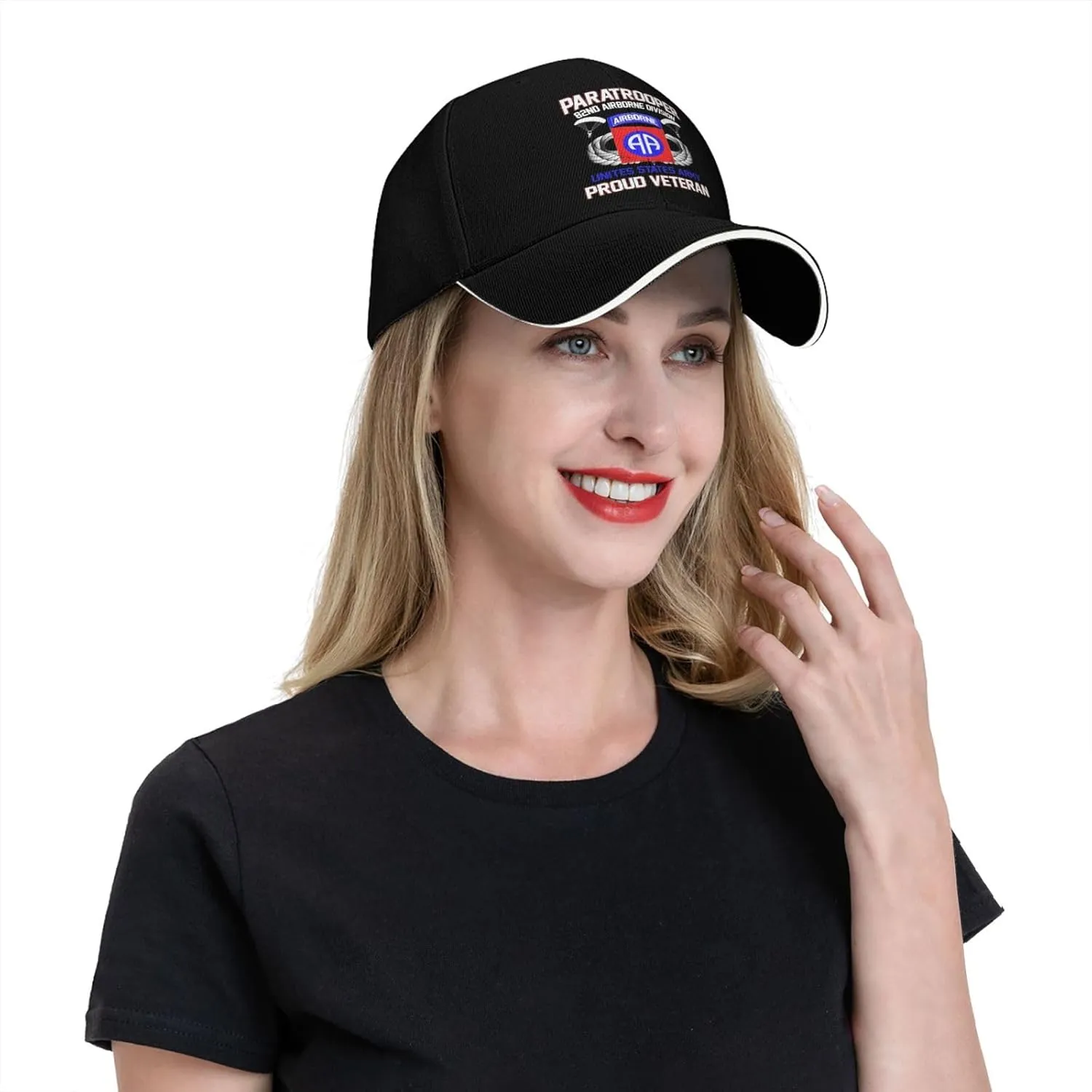Proud-Paratrooper-Veteran-82nd-Airborne-Div Baseball Cap Sandwich Caps Dad Hat Black Casquette