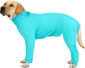 Puppy Onesies for Surgery Recovery - Small Dogs Pjs After Surgery Anti Shedding Suit for Large Dogs (M, Lake Grey)