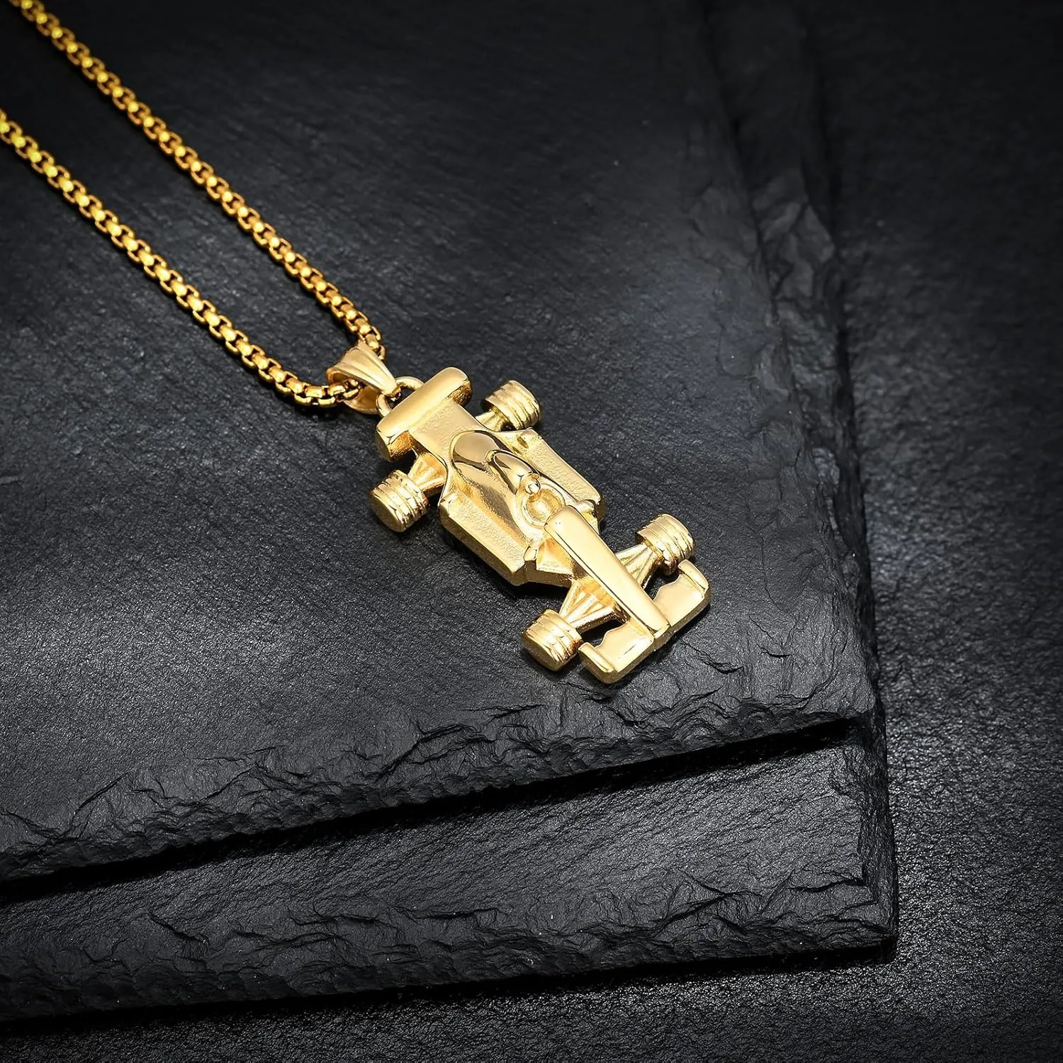 Race Car Urn Necklace for Ashes for Men Adults Stainless Steel Motor Racing Car Cremation Jewelry Urn Pendant Ashes Holder Keepsake Memorial Urn Locket