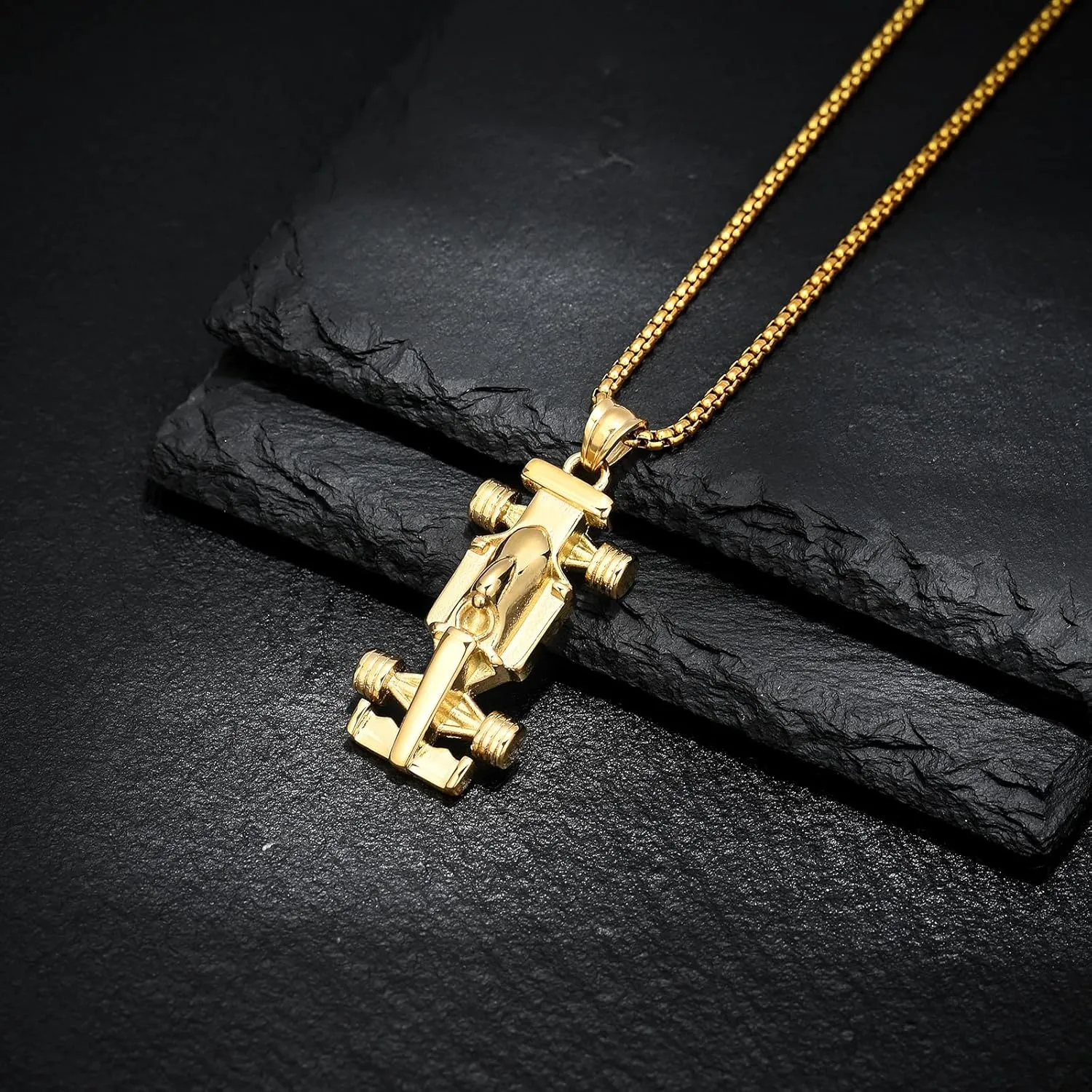 Race Car Urn Necklace for Ashes for Men Adults Stainless Steel Motor Racing Car Cremation Jewelry Urn Pendant Ashes Holder Keepsake Memorial Urn Locket