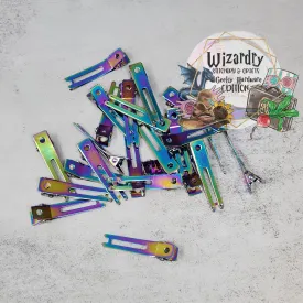 Rainbow Alligator Hair Clips 25pk