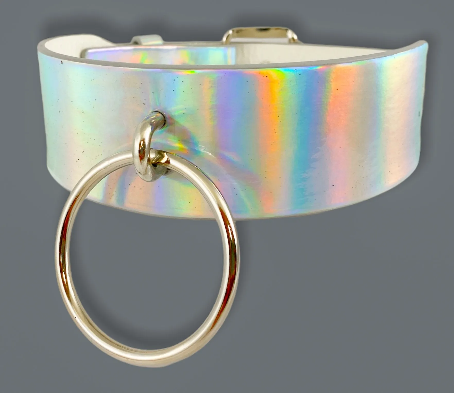 Rainbow Choker With U Ring And 2" Ring