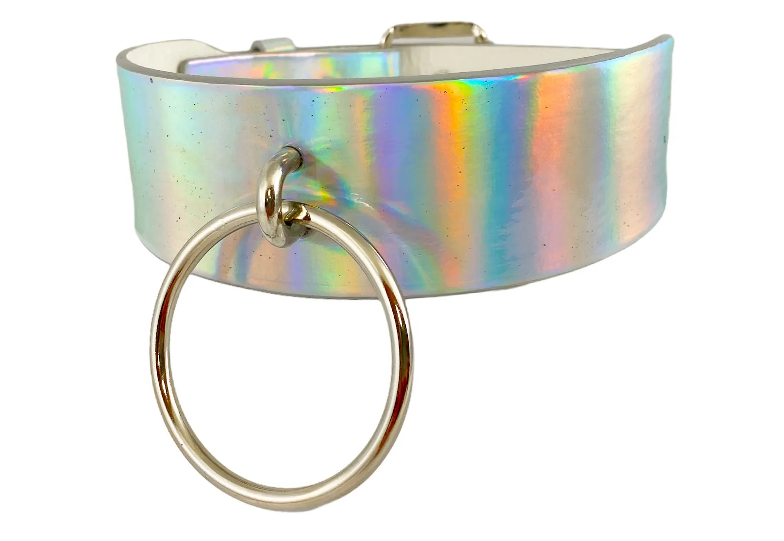 Rainbow Choker With U Ring And 2" Ring