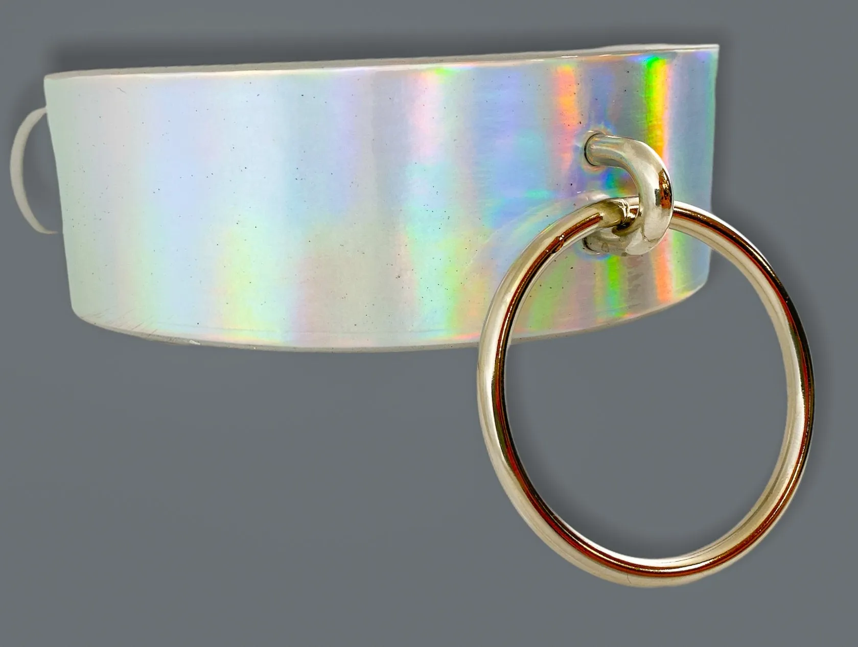 Rainbow Choker With U Ring And 2" Ring