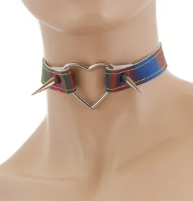 Rainbow Spike Vampire Choker