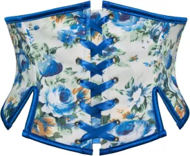 Scarlet Darkness Renaissance Corset Belts for Women Floral Lace Up Boned Waist Belt with Zip