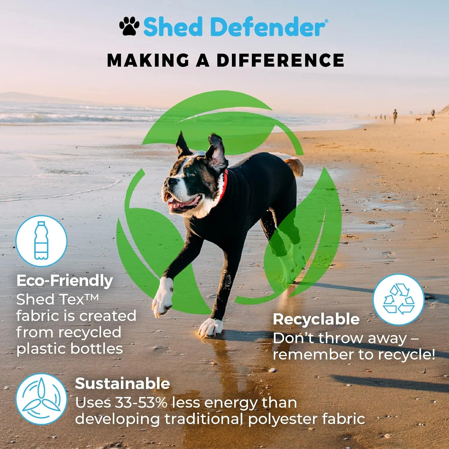 Shed Defender Sport Dog Onesie for Dog Shedding, Seen on Shark Tank, Lightweight Breathable, Bodysuit for Dogs, Pet Jumpsuit, Dog Body Suit, Shed Shirt, Full Body Shed Suit, Hot Spots, Vet Approved
