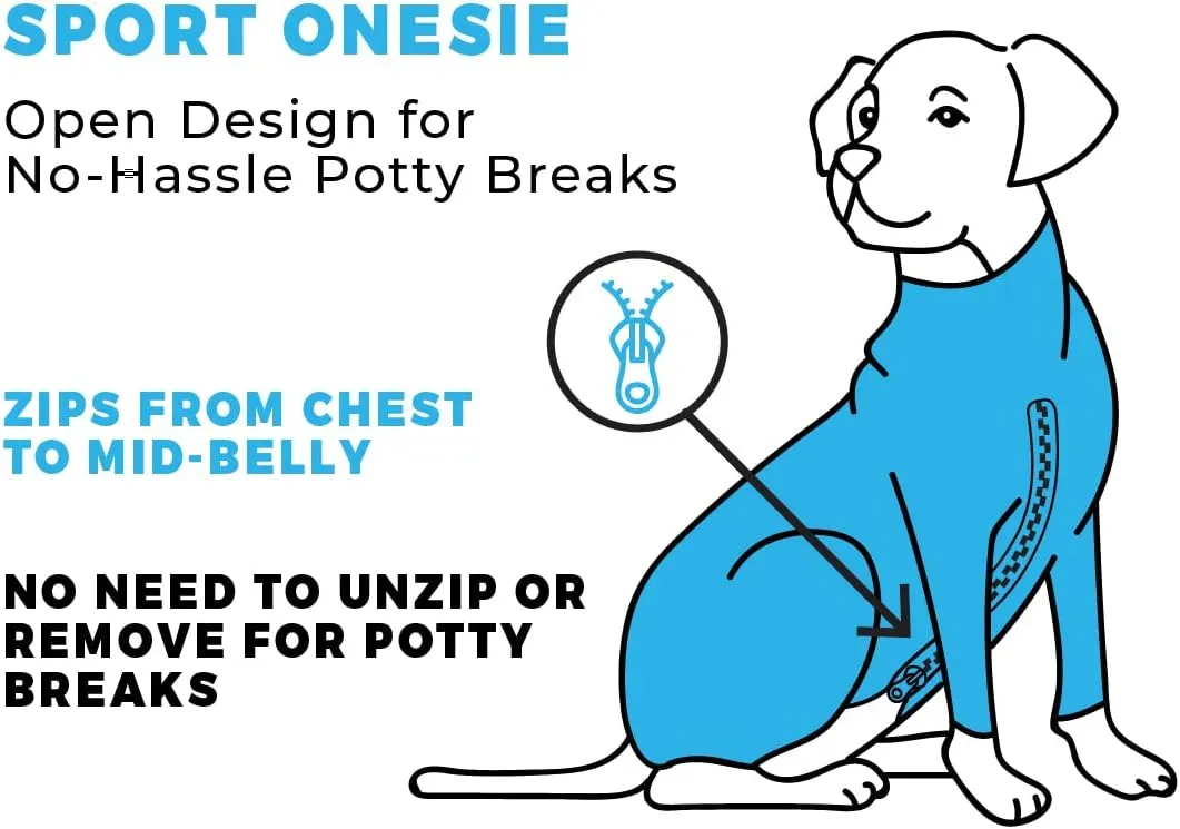 Shed Defender Sport Dog Onesie for Dog Shedding, Seen on Shark Tank, Lightweight Breathable, Bodysuit for Dogs, Pet Jumpsuit, Dog Body Suit, Shed Shirt, Full Body Shed Suit, Hot Spots, Vet Approved