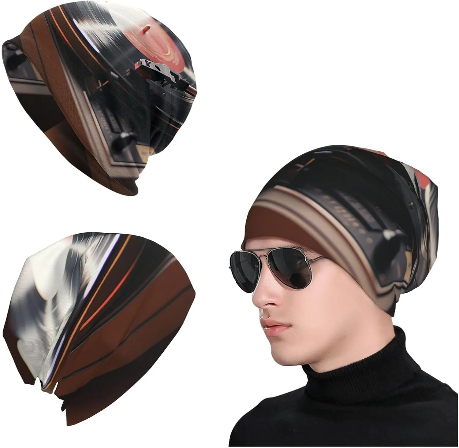 Slouchy Beanie Hat Casual Fashionable Hat Skull Cap Yellow Butterfly Flower Knit Hat for Women Man