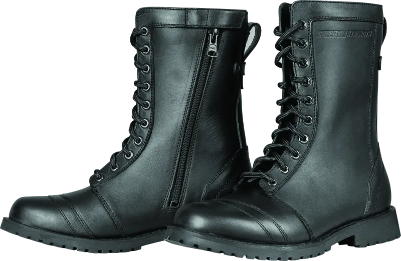 Speed and Strength Fast Times Leather Boots Black Womens - 6