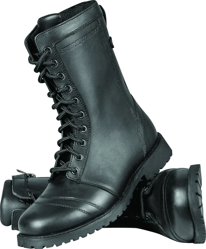 Speed and Strength Fast Times Leather Boots Black Womens - 6