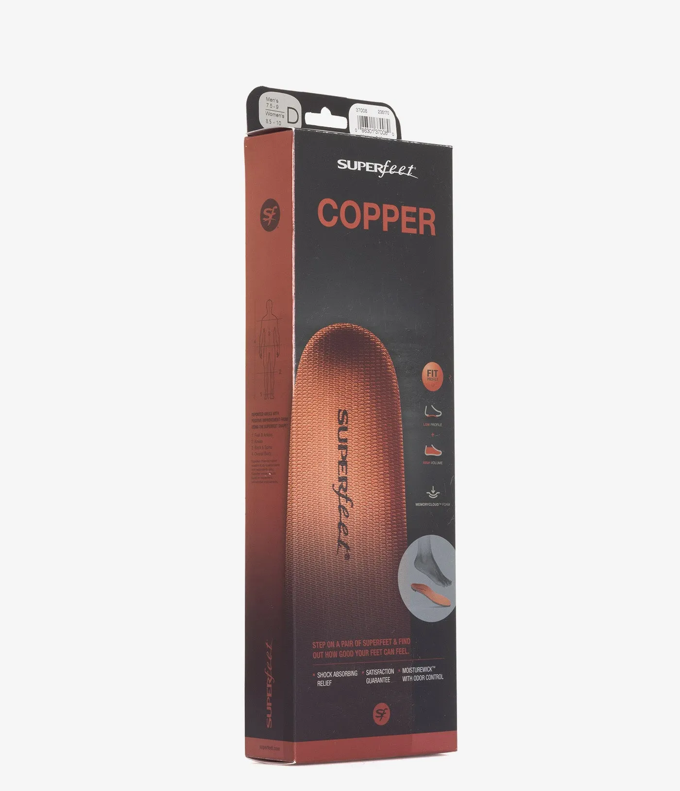 Superfeet All-Purpose Memory Foam Support Insoles (Copper)