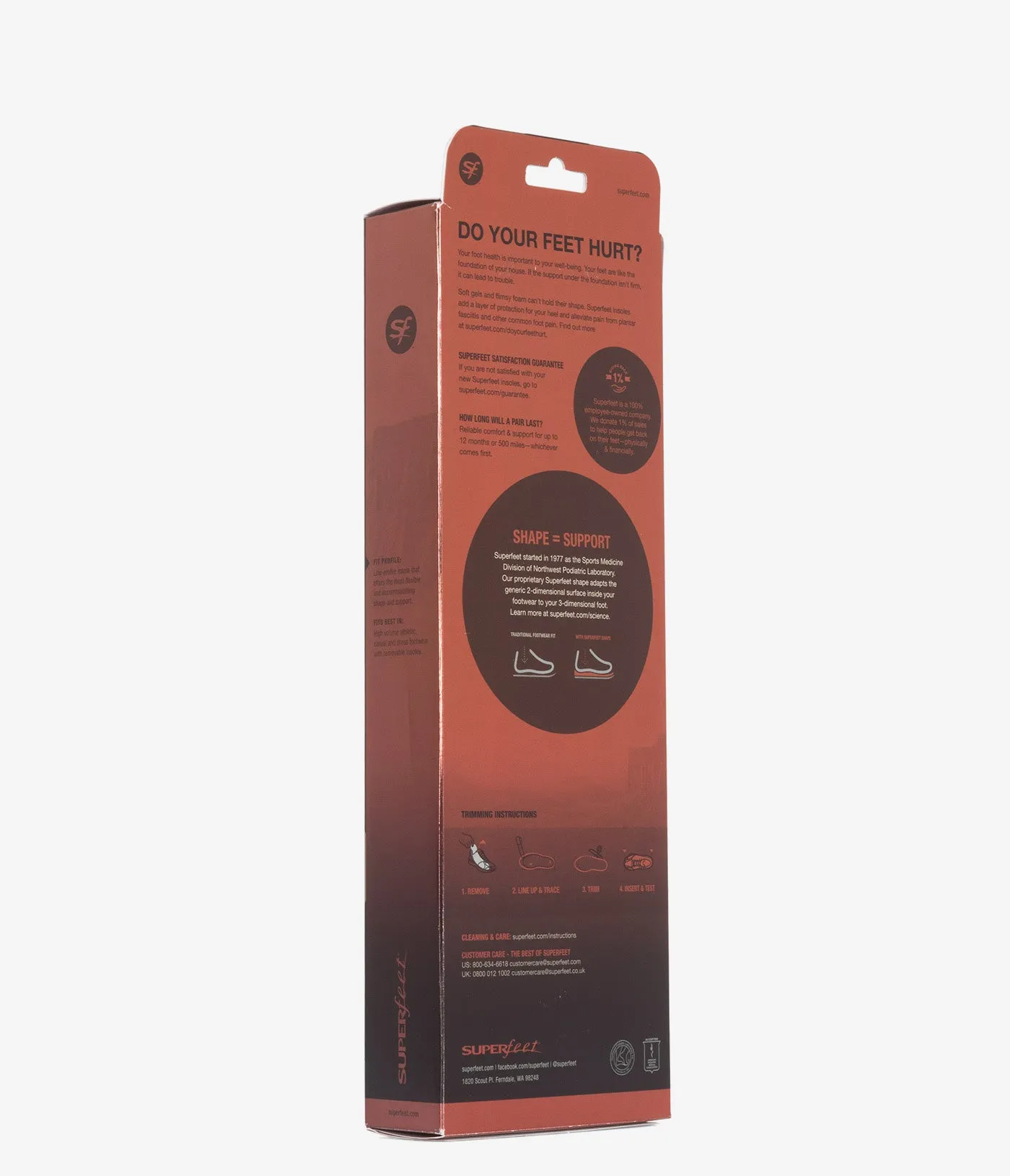 Superfeet All-Purpose Memory Foam Support Insoles (Copper)