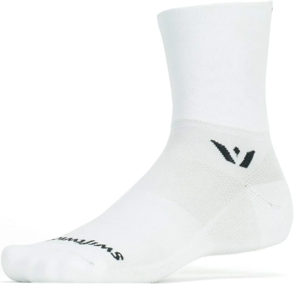 Swiftwick ASPIRE FOUR Trail Running, Cycling Crew Socks, Firm Compression Fit