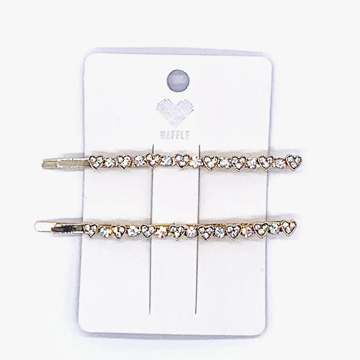 Taken - Heart Shaped Rhinestones Hair Clips
