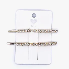 Taken - Heart Shaped Rhinestones Hair Clips