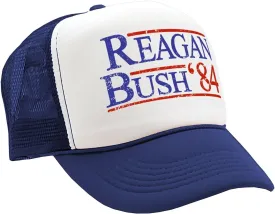 The Goozler - Reagan Bush 84 - President Ronald 1984 - Vintage Retro Style Trucker Cap Hat