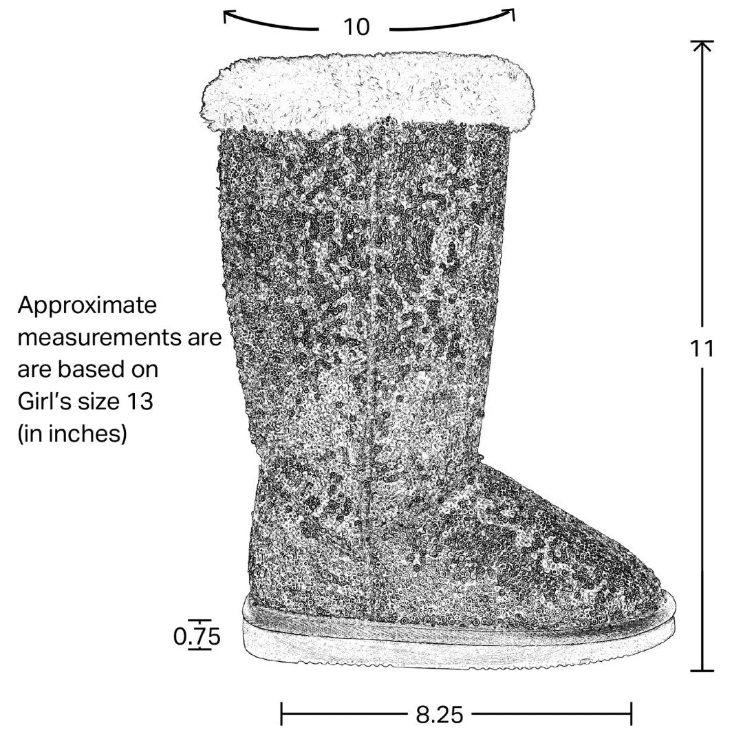 Toddler & Youth Sequins Mid Calf Boot