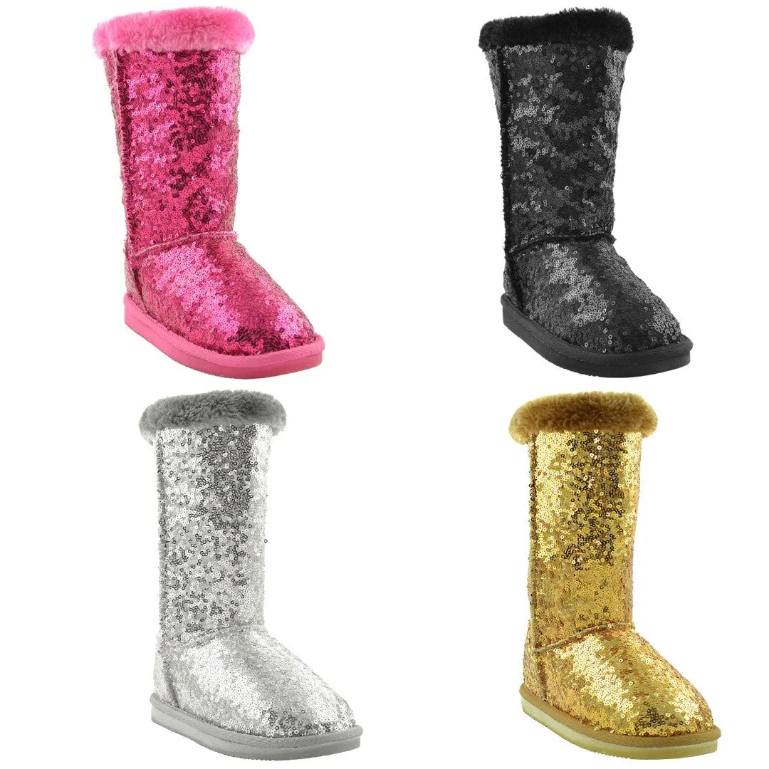 Toddler & Youth Sequins Mid Calf Boot