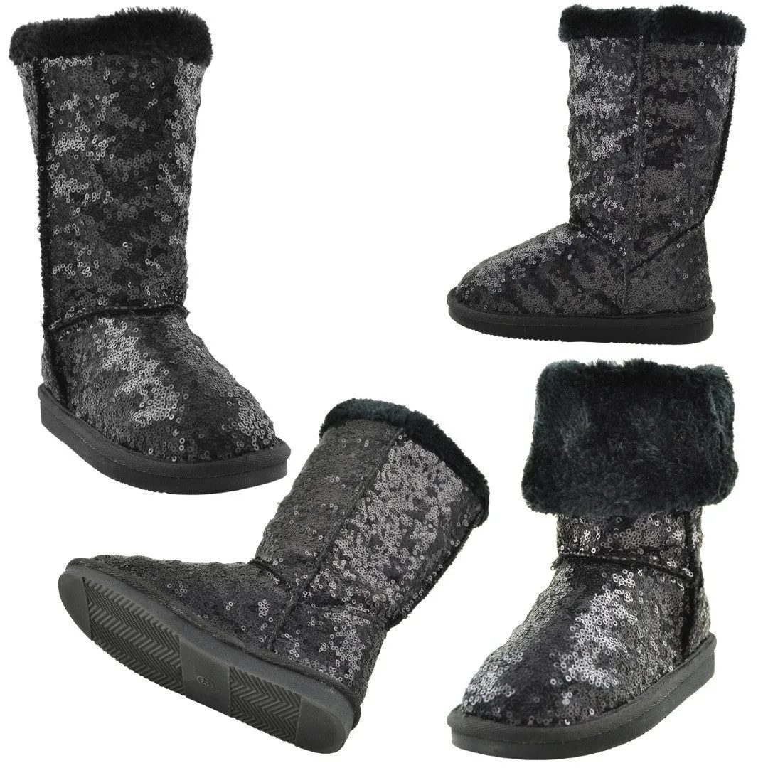 Toddler & Youth Sequins Mid Calf Boot