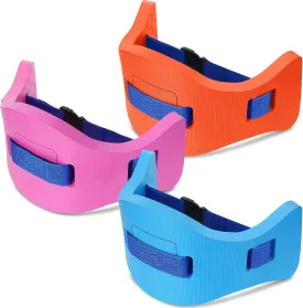 Wettarn 3 Pieces Kids Float Swimming Belts with Adjustable Strap Water Aerobics Exercise Belt for Youth Children Foam Waist Flotation Fitness for Pool Training