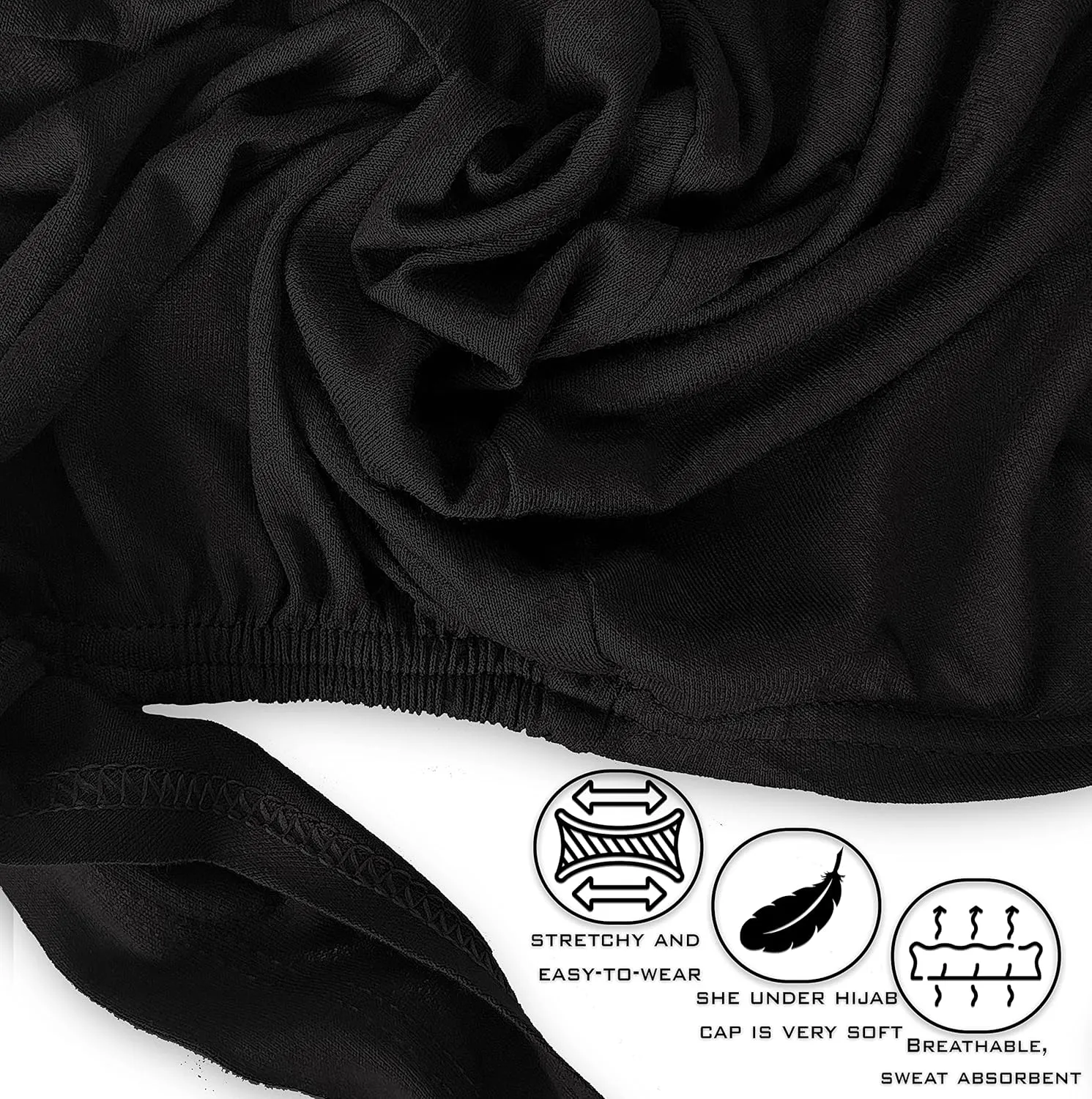 Women Under Scarf Hat Hijab Cap Islamic Hijab Undercap Hijab Bonnet Cap Muslim Inner Beanies Hat Underscarf Turban