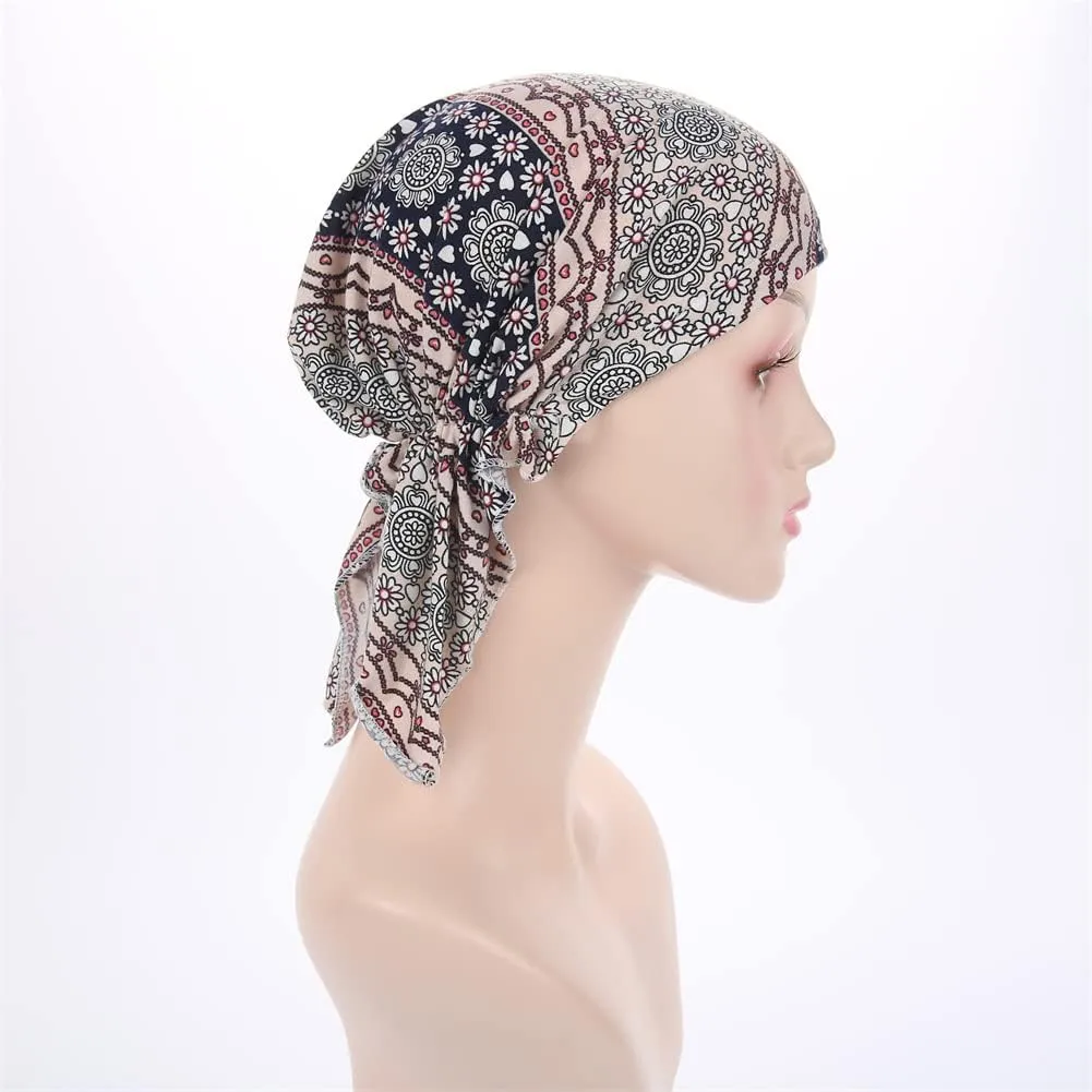Women's Pre Tied Bandana Turban Head Scarf Chemo Beanie Headwraps Headwear Hair Hair Loss