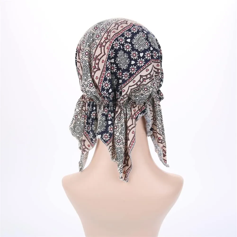 Women's Pre Tied Bandana Turban Head Scarf Chemo Beanie Headwraps Headwear Hair Hair Loss
