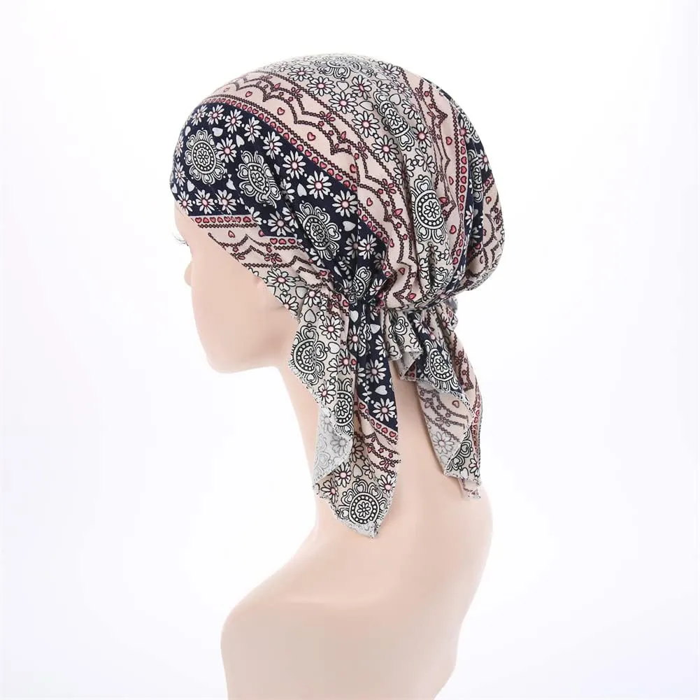 Women's Pre Tied Bandana Turban Head Scarf Chemo Beanie Headwraps Headwear Hair Hair Loss