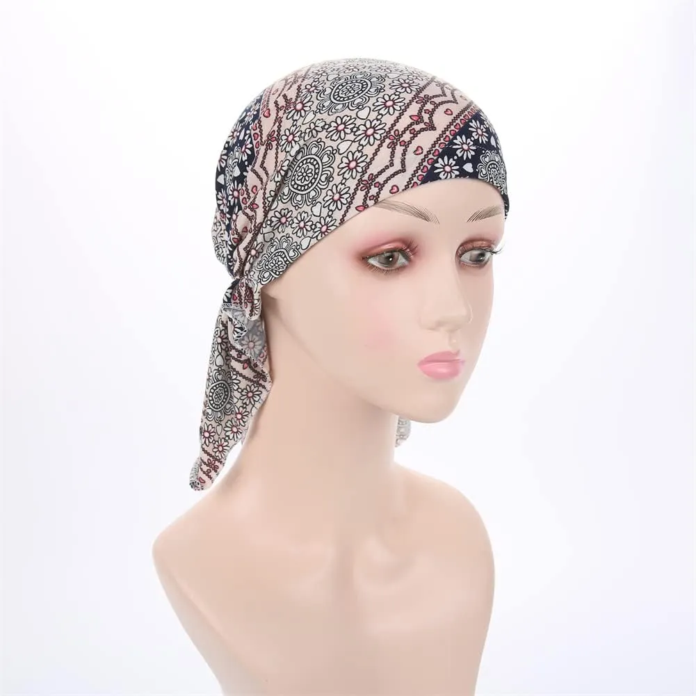 Women's Pre Tied Bandana Turban Head Scarf Chemo Beanie Headwraps Headwear Hair Hair Loss