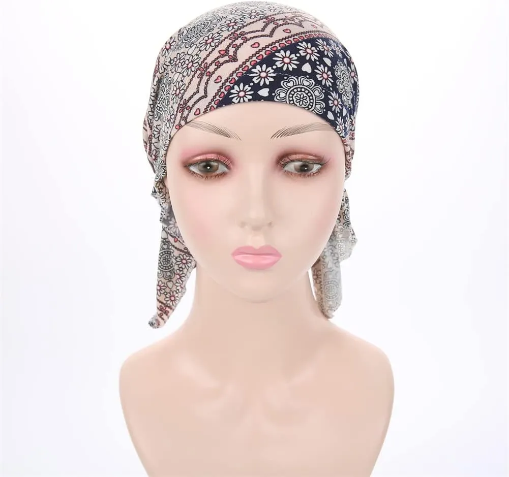 Women's Pre Tied Bandana Turban Head Scarf Chemo Beanie Headwraps Headwear Hair Hair Loss